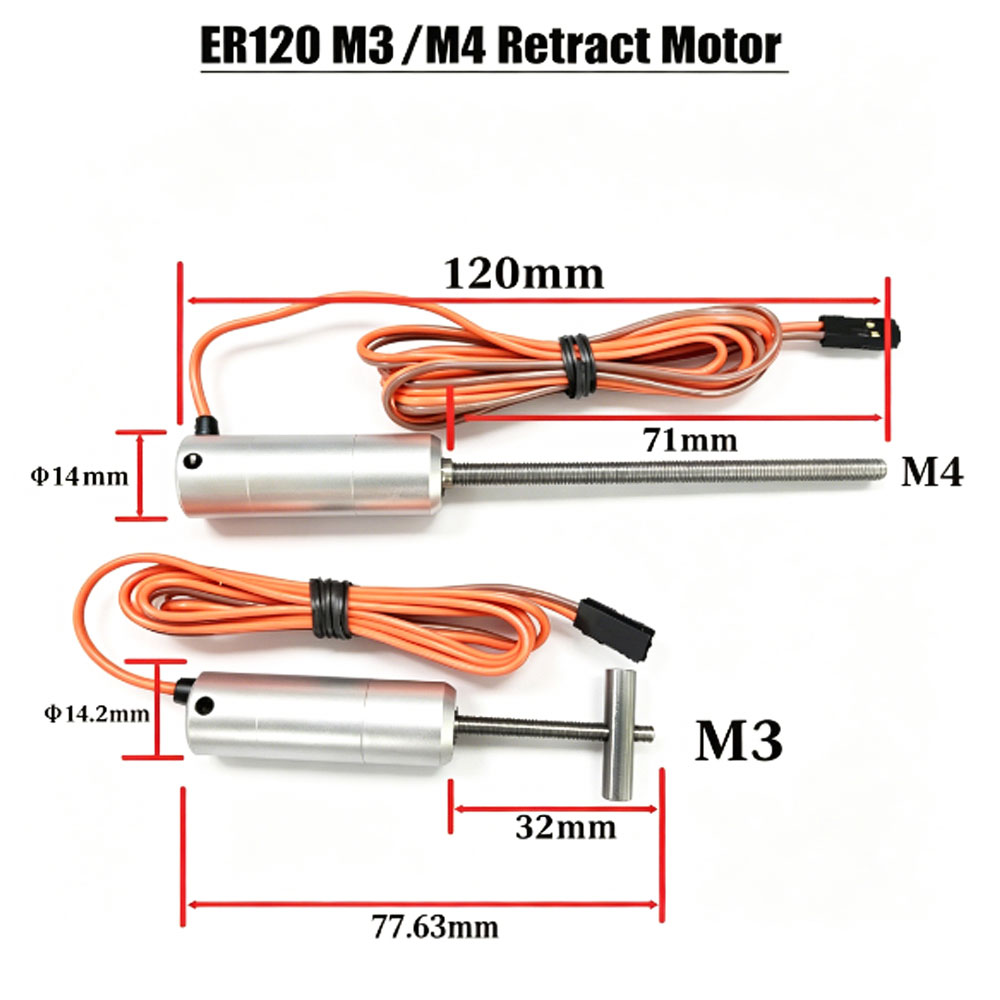 Jp Hobby-Rc - Motore Elettrico Retrattile Completamente in Metallo