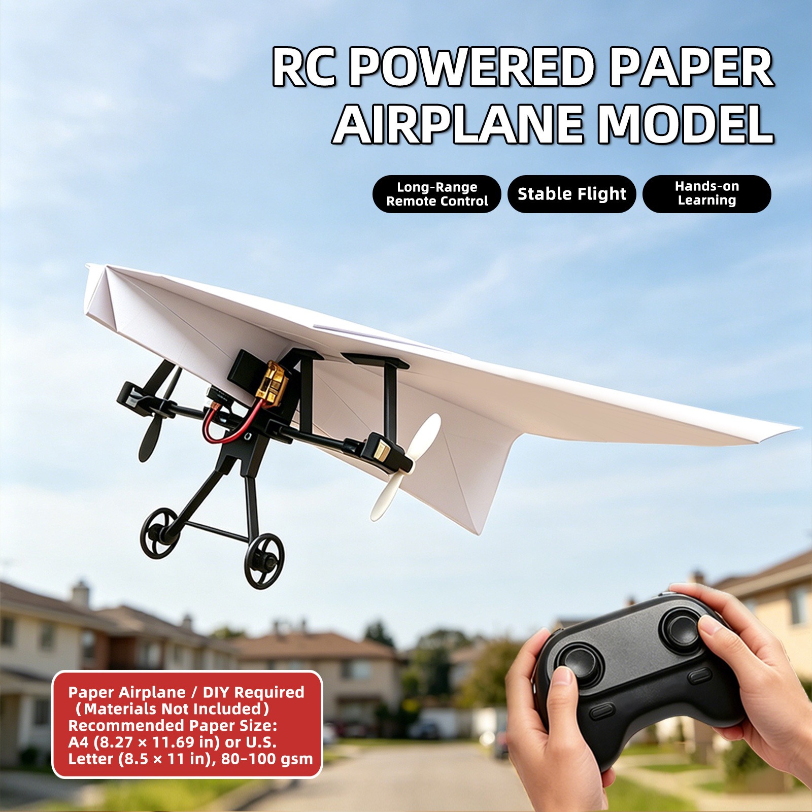 Rc Planes Horizon Hobby - Aereo RC Telecomandato in Carta, Modello