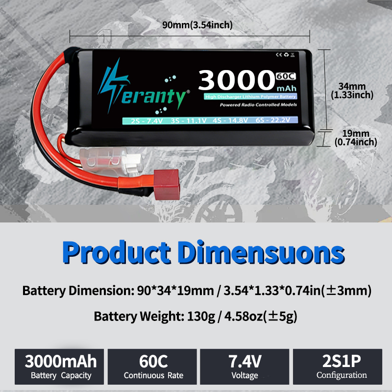 Batteria Lipo TERANTY 2S 3000m - Rc Hobby Drone recensione e prezzo