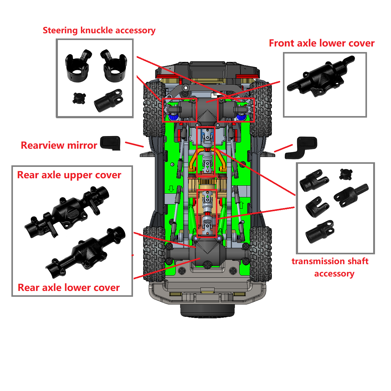 Pezzi di ricambio dell'albero  - Rc Drift Car Brushless recensione e prezzo