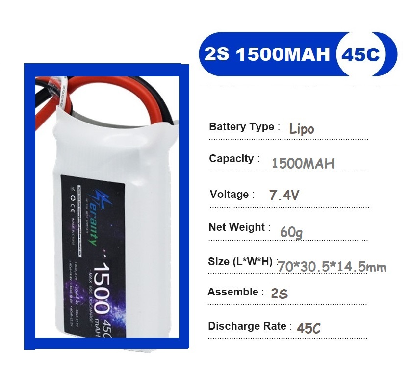 2PCS 7.4V Lipo 2S Batteria 150 - Rc Hobby Drone recensione e prezzo
