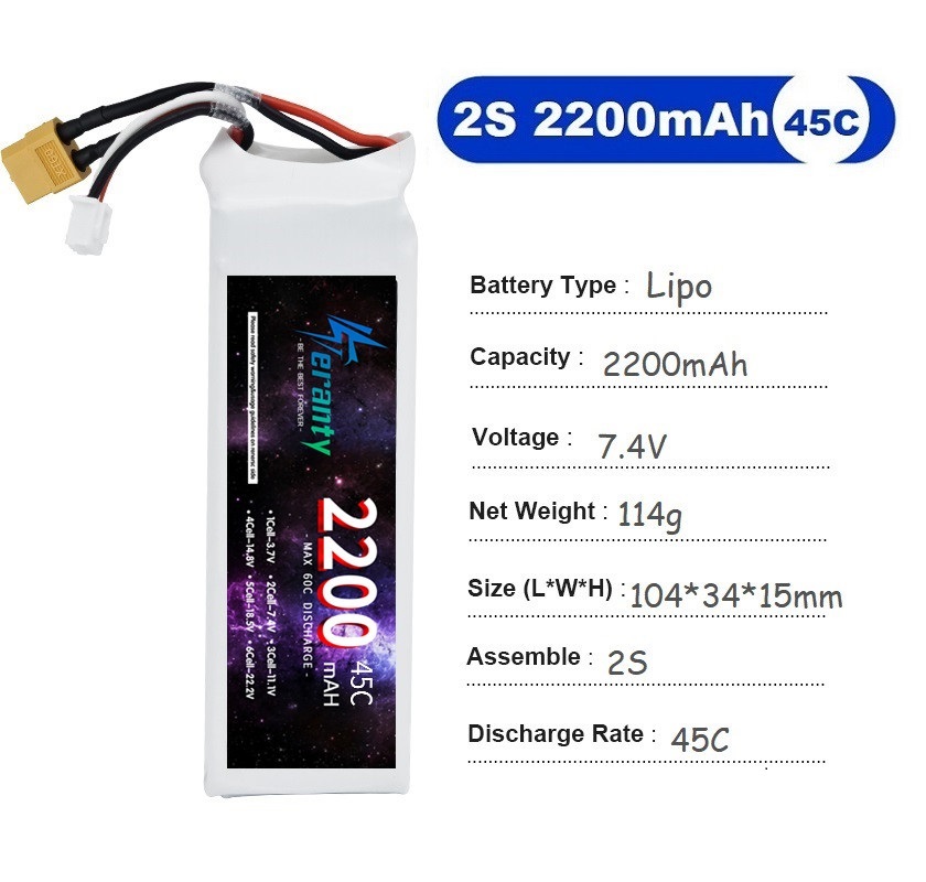 2PCS 7.4V Lipo 2S Batteria 150 - Rc Hobby Drone recensione e prezzo