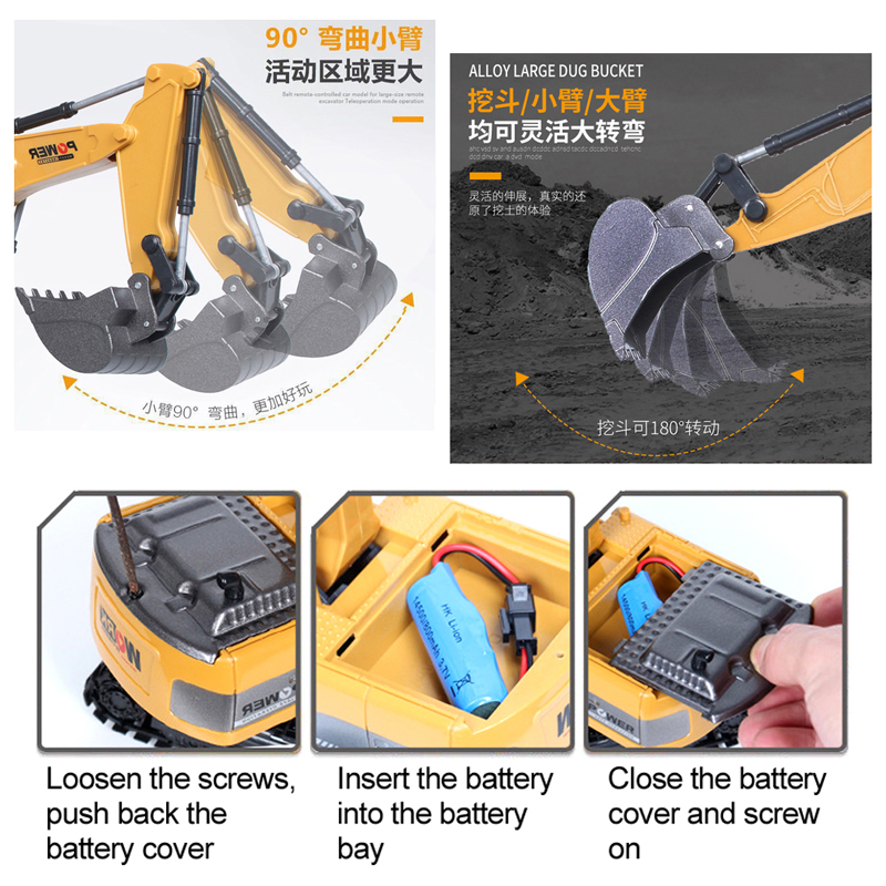 Escavatore RC 2.4Ghz 6 canali  - Rc Excavator Hobby recensione e prezzo